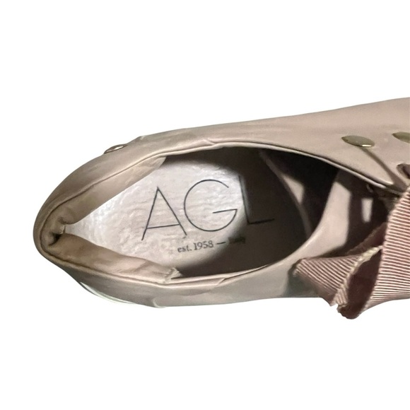 Women's Pink AGL Ribbon Tie Sneakers - Picture 4 of 5